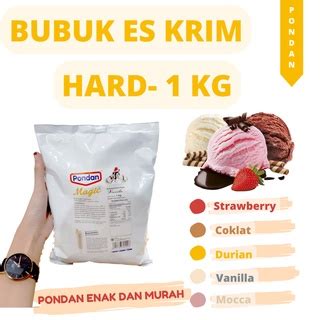 Jual Pondan Ice Cream Vanilla BUBUK ES TARO Bubuk Es Krim Ukuran