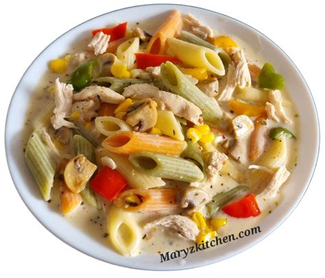 White Sauce Chicken Pasta Marys Kitchen