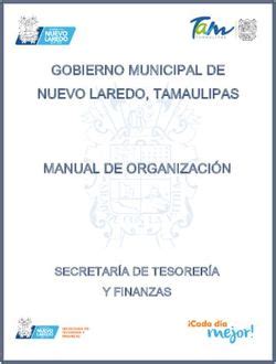 Gobierno Municipal De Nuevo Laredo Tamaulipas Manual De Organizaci N