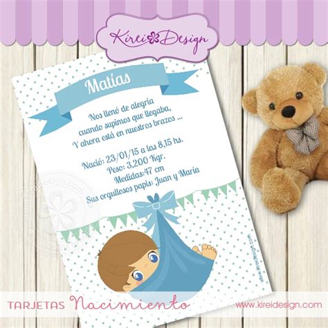 Tarjeta Nacimiento Sweet Kireidesign