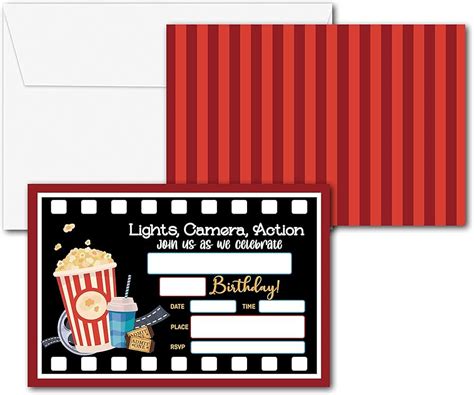 Blank Movie Ticket Invitation