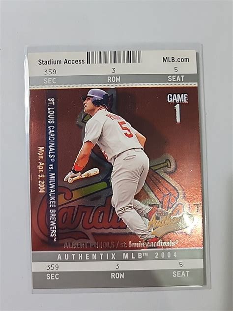 2004 Fleer Authentix 1 Albert Pujols For Sale Online EBay