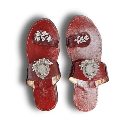 Indian Women Handmade Leather Sandals, Slippers for Women, Indian Flat ...