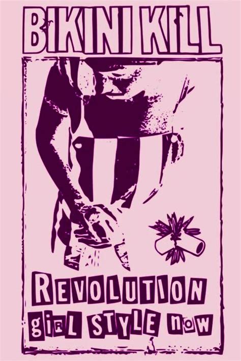 A Purple Poster With The Words Revolution Girl Style Now Written In