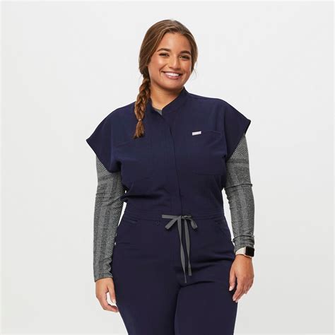 Womens Rafaela Cargo Scrubjumpsuit™ Navy · Figs