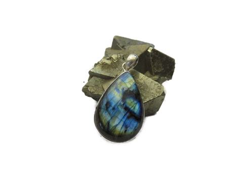 Labradorit Cabochon Anh Nger Labradorite Pendant Silber X Mm