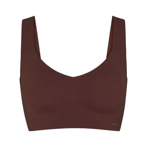 Track Skims Naked Plunge Longline Bralette Cocoa M At Skims
