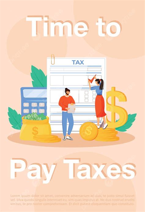 Cartoon Tax Payment Poster With Utility And Legal Themes Vector