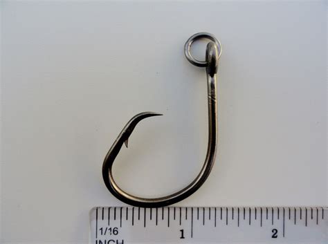 Ringed Circle Hooks X Strong Size Black Nickel Fishing