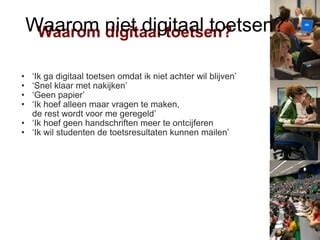 Digitaal Toetsen Tips Bij Implementatie PPT