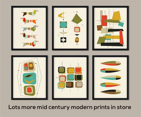 Mid Century Prints Mid Century Modern Printable Art Retro Etsy