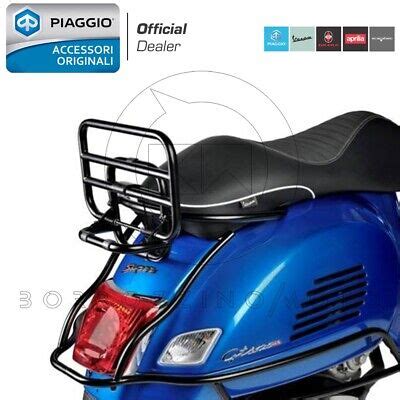 PORTAPACCHI POSTERIORE NERO ORIGINALE VESPA GTS IE TOURING 300 2011 12