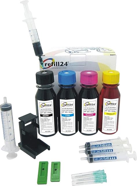 Kit De Recarga Para Cartuchos De Tinta HP 305 305 XL Negro Y Color