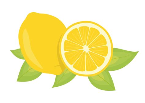 Lemons With Leaves Free Vector Superawesomevectors