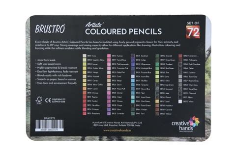 Brustro Artists Colour Pencil Set Of 72 KDS Art Store