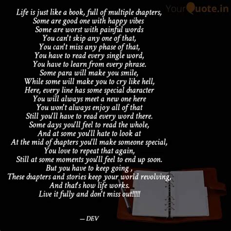 Life is just like a book,... | Quotes & Writings by dev--D | YourQuote