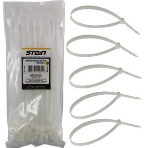 Abraçadeira Nylon Enforca Gato Lingua De Sogra Stein Branca 280 X 3 6mm