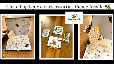 TUTO SCRAP Carte Pop Up autres cartes thème Abeille BeebeeCraft