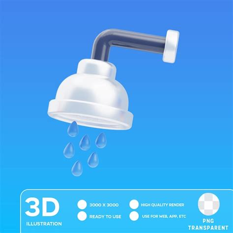 Premium Psd Psd Shower D Illustration