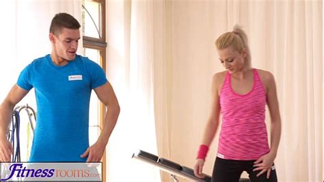 Fitnessrooms Bendy Blonde Bends Over For Her Personal Trainer Free Mobile Porn Videos IPornTV