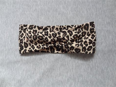 Leopard Twist Turban Headband Stretchy Headband Head Etsy