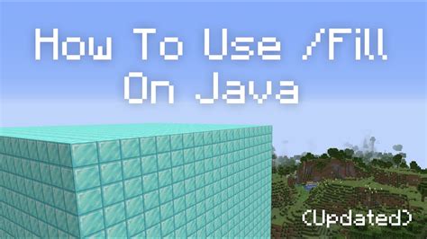 How To Use The Minecraft Fill Command In Java Updated Youtube