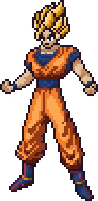 Goku Ssj1 Pixel Art