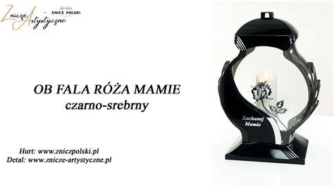 Elegancki Czarno Z Oty Lub Czarno Srebrny Znicz Nagrobny Z Dedykacj