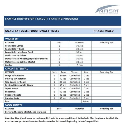 20 Personal Trainer Workout Plan Template