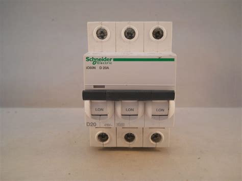 Schneider MCB 20 Acti9 IC60H Type D 20A Triple Pole 3 Phase