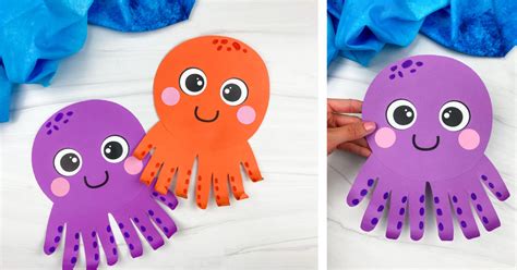 Octopus Handprint Craft For Kids Free Template