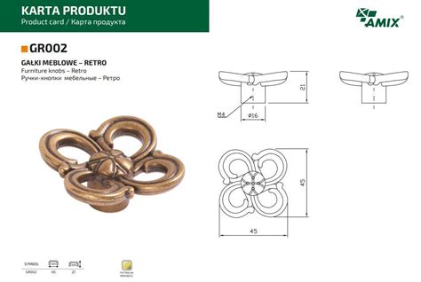 Uchwyt Ga Ka Meblowa Do Mebli Szafek Retro Gr Ae Amix Sklep