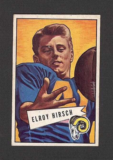 1952 RAMS ELROY HIRSCH BOWMAN SMALL FOOTBALL CARD 37 EBay