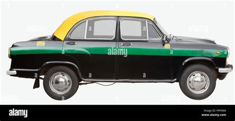 Ambassador Taxi Side View Stock Photo Alamy