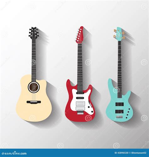 Vector Guitars Set Stock Vector Illustration Of Neck