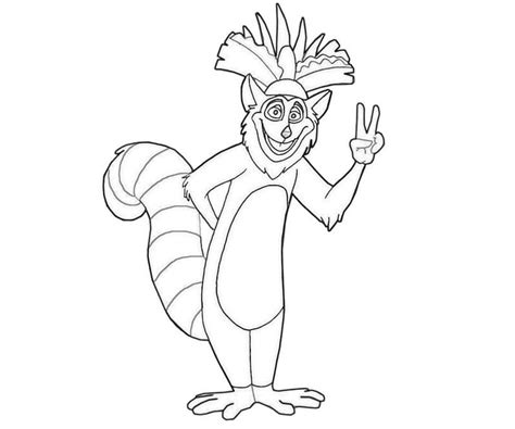 Coloriage Julien dans Madagascar télécharger et imprimer gratuit sur