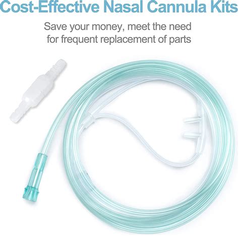 10pcs Adult Soft Nasal Cannula For Oxygen Concentrator 7 Ft Tubing With Nasal Tubing And