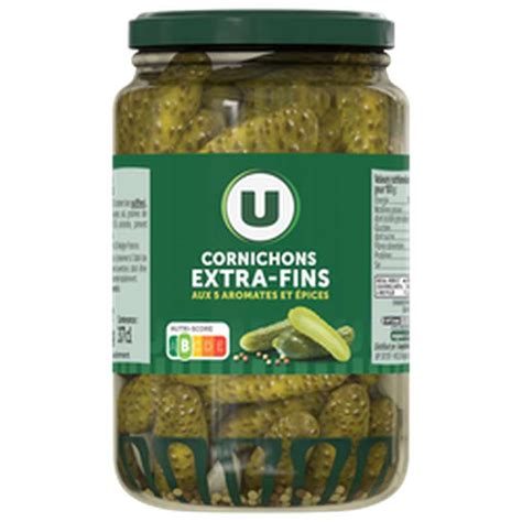 Cornichons Extra Fins Au Vinaigre Bocal U 185 G La Belle Vie