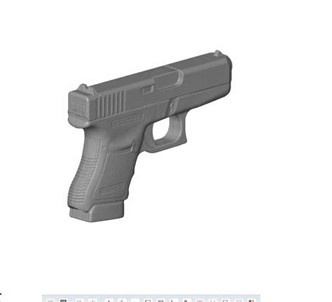 Stl File Glock 36 G36 45acp Pistol Real Size Scan 🔫 ・3d Printer Model