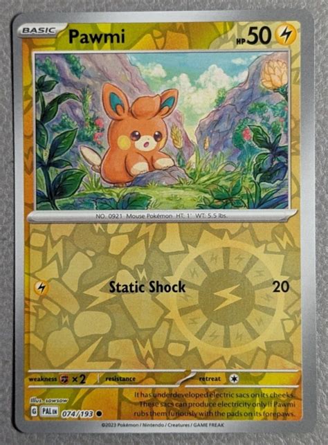 Pawmi Reverse Holo NM PAL 074 193 Paldea Evolved Pokemon Card EBay