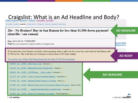 30 minutes of Craigslist: Steps for posting buyer and seller ads | PPTX