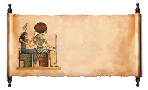 Scroll With Egyptian Papyrus Stock Photo - Image of horus, blank: 28782484