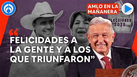 Amlo Celebr El Triunfo De Delfina G Mez Y Manolo Jim Nez En Las