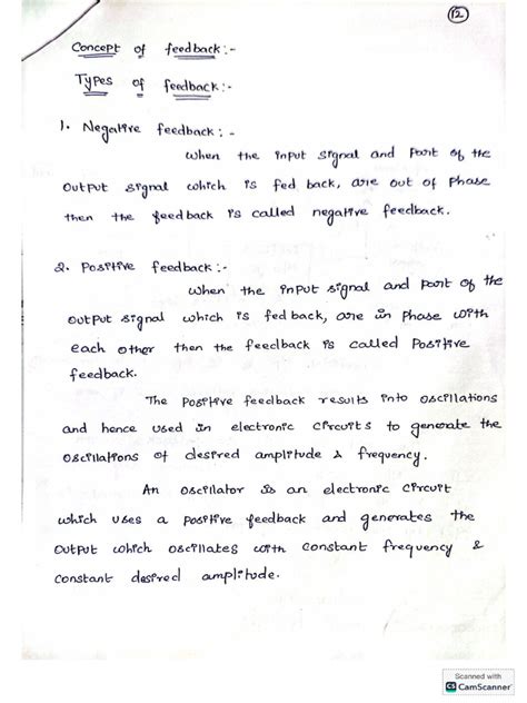 concept  feedback notes