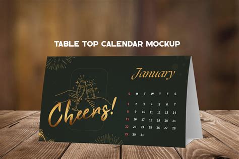 Table Top Calendar Mock-up Design Graphic by rightpopgraphix · Creative ...