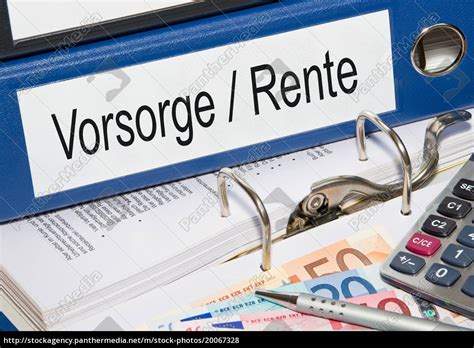 Vorsorge Rente Ordner Im B Ro Lizenzfreies Foto