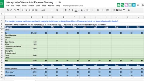 Budget Tracker Excel Template