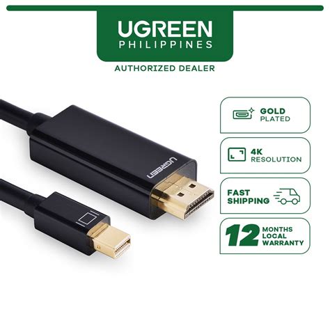 Ugreen Mini Dp Male To Hdmi Cable K Ph Shopee Philippines