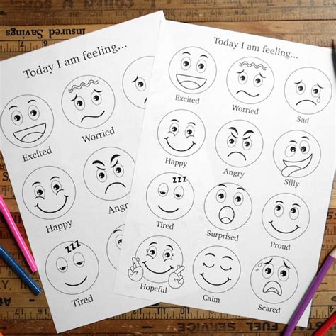 Caras De Emociones Imprimibles Para Preescolar