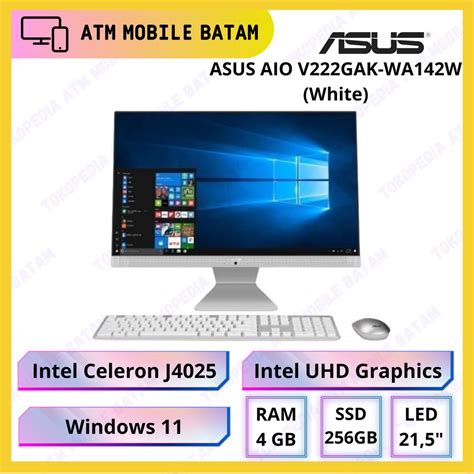 Jual ASUS DESKTOP AIO V222GAK WA142W INTEL J4025 4GB 1TB HDD W11